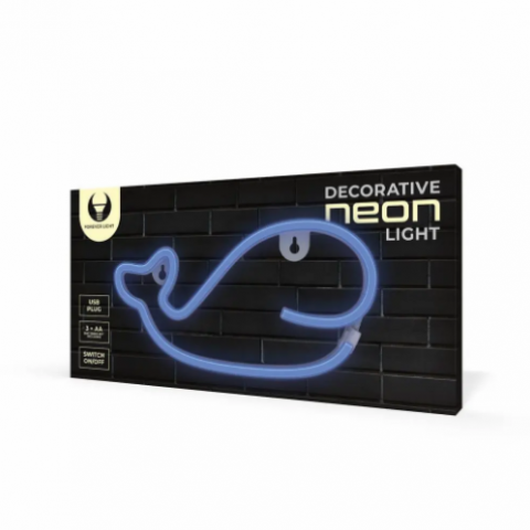 LED šviestuvas vaikiškas neoninis Banginis Forever Light